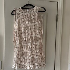 With Jean Sleeveless Polka Dot Dress- Small